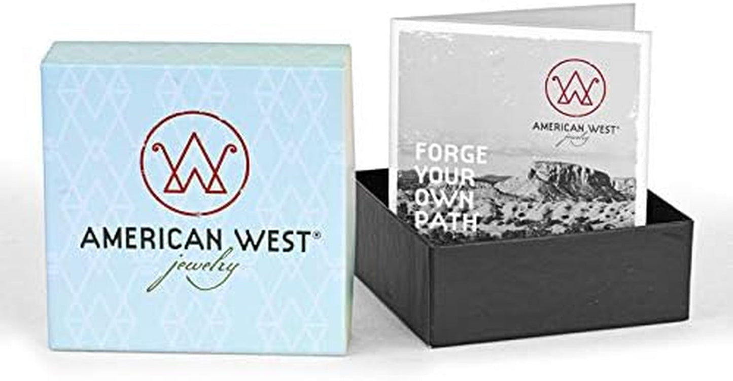 American West Sterling Silver Choice of Gemstone Color Teardrop Dangle Earrings