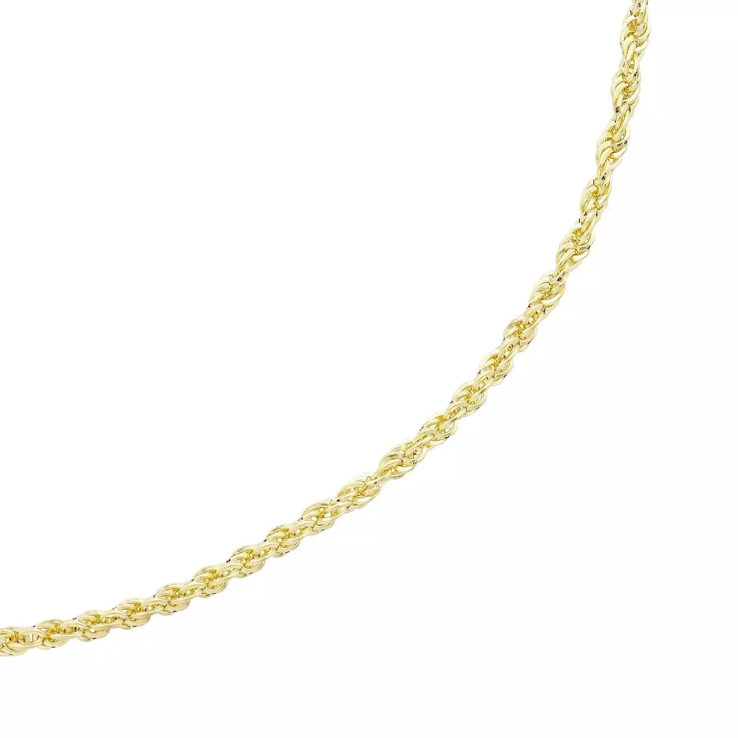 14K Yellow Gold 1.5Mm Rope Chain Necklace, 16¨C24 Inch, Lobster Clasp, Adult Unisex